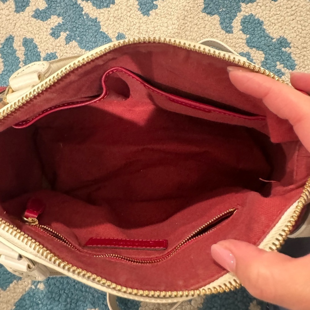 Burberry Women's Beige and Red Plaid Bag - Picture 15 of 16